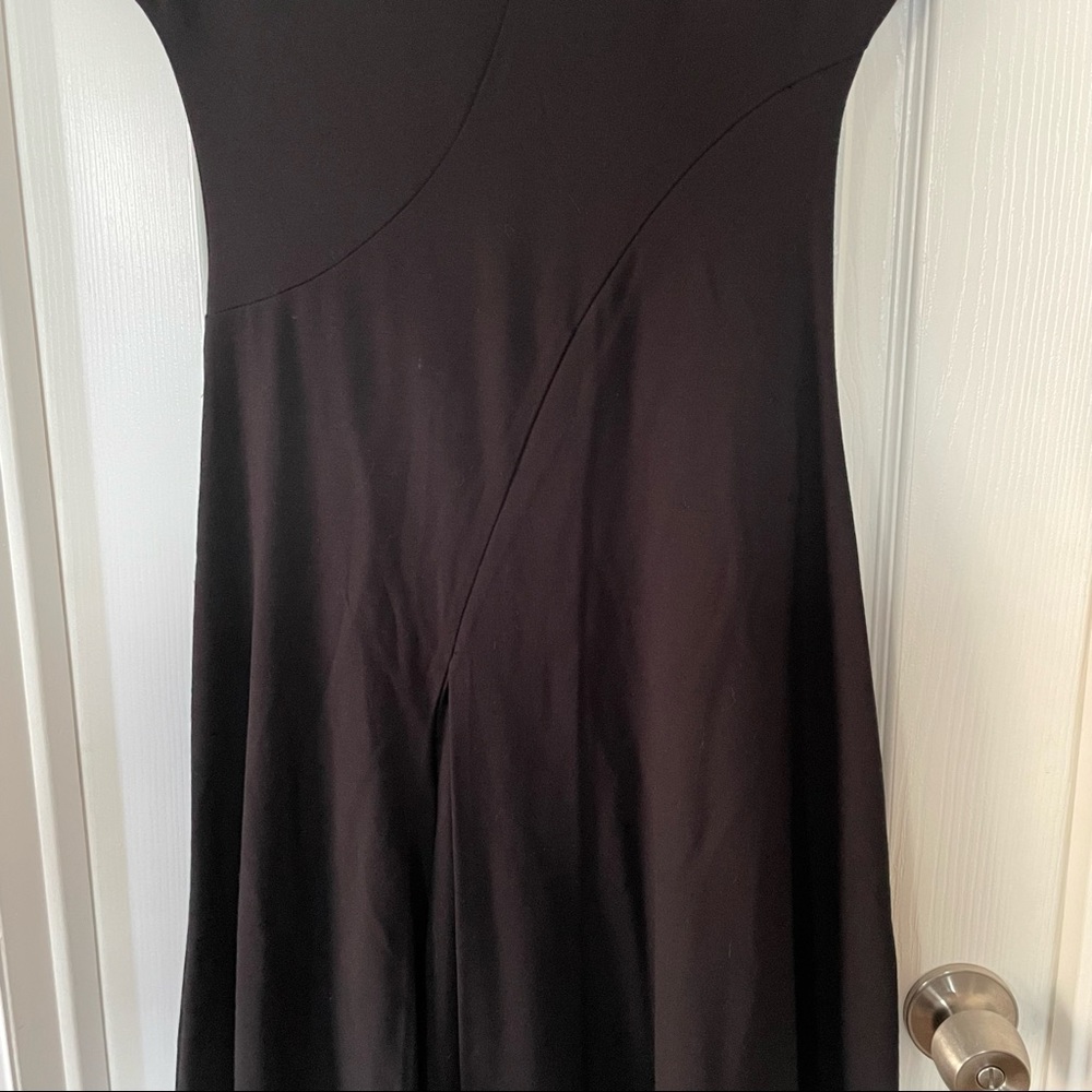 NWOT Anthropologie Maeve black ponte knit Amelia midi dress - Picture 3 of 11